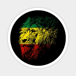 Rasta Lion Reggae Music Vibes Magnet